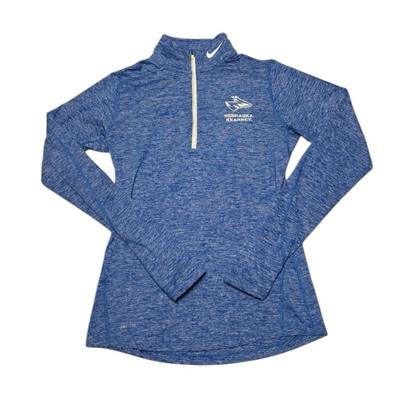 Nike Tops - Nike Women's Heathered Blue Quarter-Zip Sweatshirt
